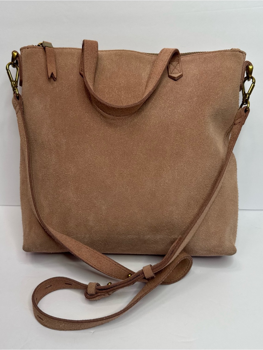 Madewell Suede Transport Tote Mini Purse Tote Crossbody